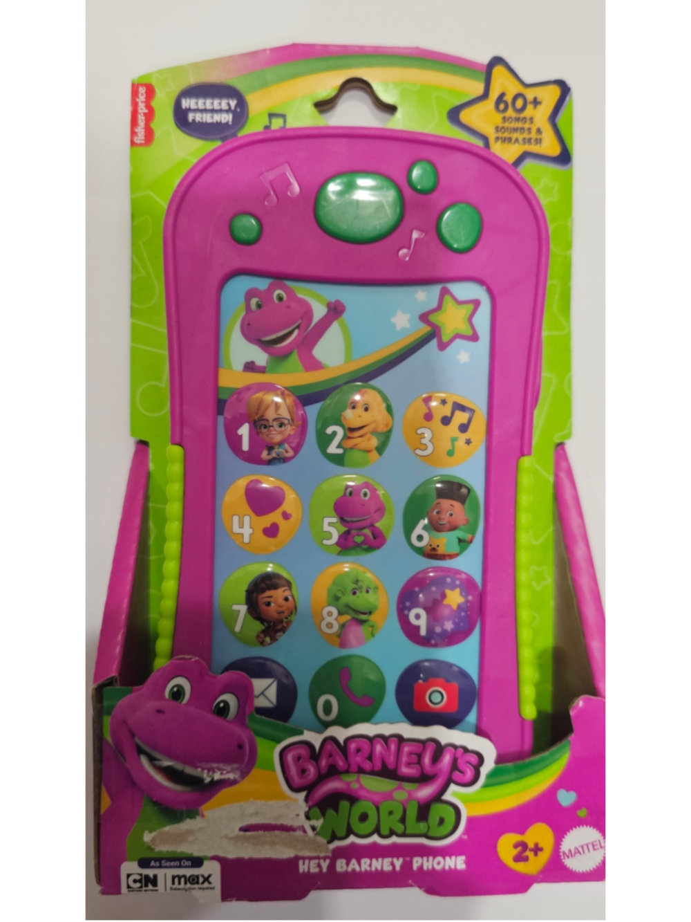 Fisher-Price Barney's World Hey Barney Phone Learning Toy Pink Green One Size